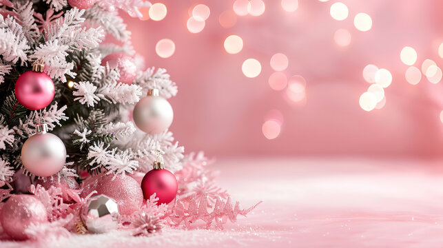 Pink christmas background discount