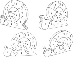 Vector sketch illustration silhouette design image educational toy creativity for children room decoration and wardrobe shelves