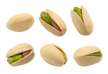 Pistachio isolated on white background.