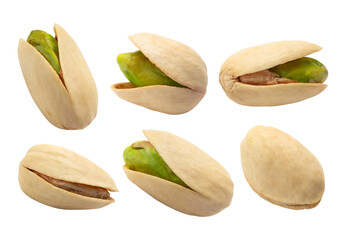 Pistachio isolated on white background.