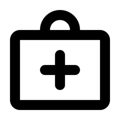 First Aid Kit Icon in Line Style Suitable for Web, Apps, Presentation, or Printable Meanings