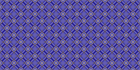 Cross Stitch. Ethnic patterns seamless. Design for Clothing, fabric, batik, Knitwear, Embroidery, Ikkat, Geometric Pixel pattern. Traditional Design seamless background for print on fabric. Vector art