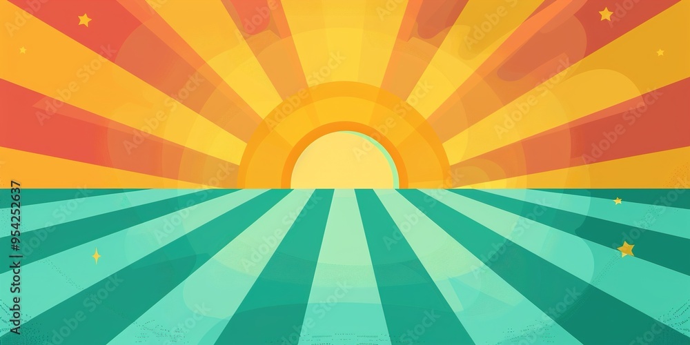 Canvas Prints background with rays