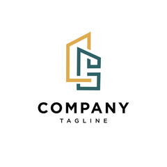 LEtter C G building house logo icon vector