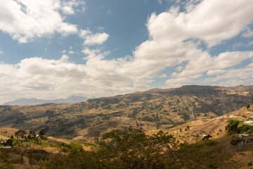 Fototapeta premium view from the top of the hill Huamachuco La Libertad Perú