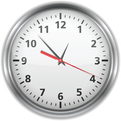 wall clock isolated on white