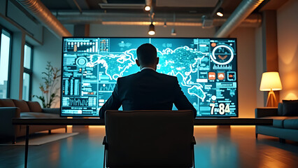 person in a modern office