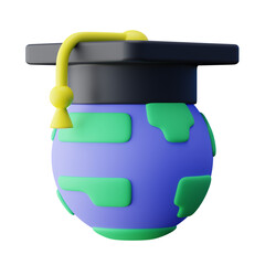 Worldwide Global Education 3D Illustration