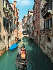 Venice gondola on canals 