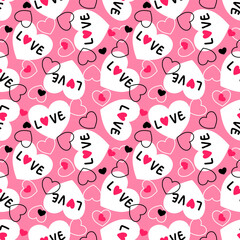 seamless background with hearts