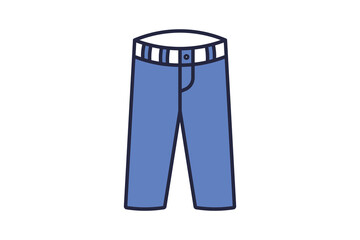Jeans icon. icon related to fashion. suitable for web site, app, user interfaces. flat line icon style