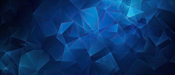 Obraz premium Abstract Blue Geometric Pattern with Glowing Lines