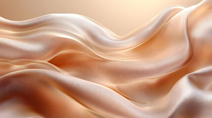 Fototapeta premium Soft, flowing peach fabric with subtle sheen.