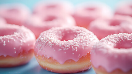 Mini Lemon Pink Donuts. Donuts made with Lemon juice and Lemon Zest