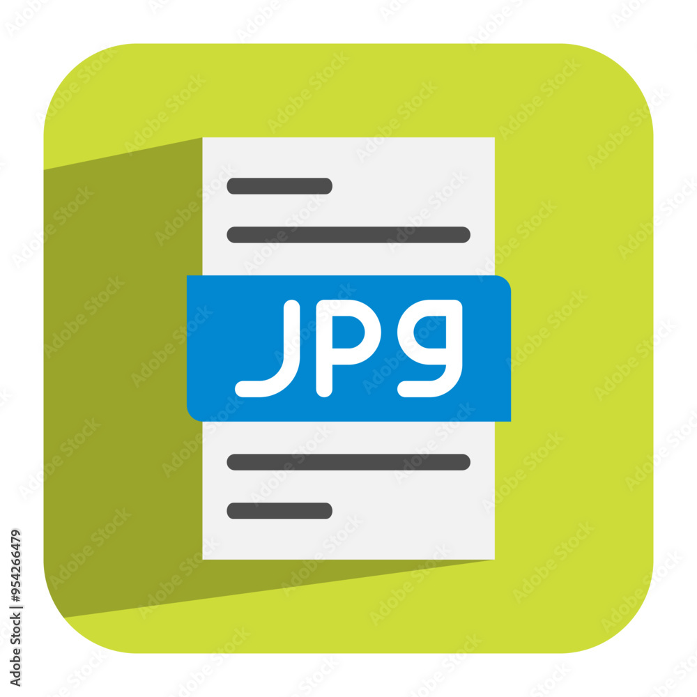 Poster Jpg document flat icon. elegant file icon for smooth user interface. Can be used for website, ui and mobile app.