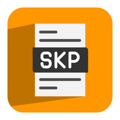 Skp document flat icon. Ideal file format for presentations and reports. Can be used for websites, UI and mobile apps.