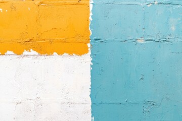 Abstract textured background with vibrant yellow and blue paint colors