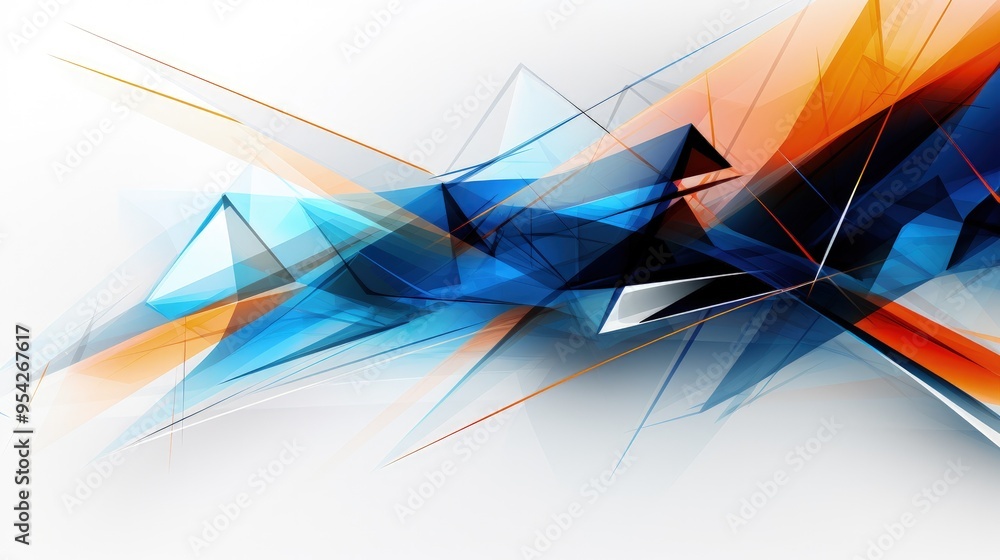Aufkleber a vibrant abstract design with sharp angles and dynamic colors.