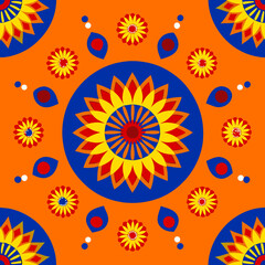 Vibrant Abstract Mandala Pattern for Artistic Designs