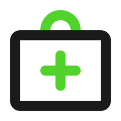 Obraz premium First Aid Kit Icon in Line Duotone Style Suitable for Web, Apps, Presentation, or Printable Meanings