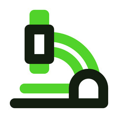 Microscope Icon in Line Duotone Style Suitable for Web, Apps, Presentation, or Printable Meanings