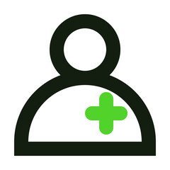 Nurse Icon in Line Duotone Style Suitable for Web, Apps, Presentation, or Printable Meanings