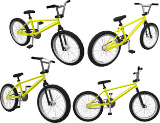 Vector sketch illustration silhouette design image of child sport bike for casual cycling walking