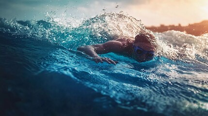 Freestyle swimming in open water is good