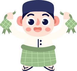  Cute Muslim Ramadhan Character Illustration