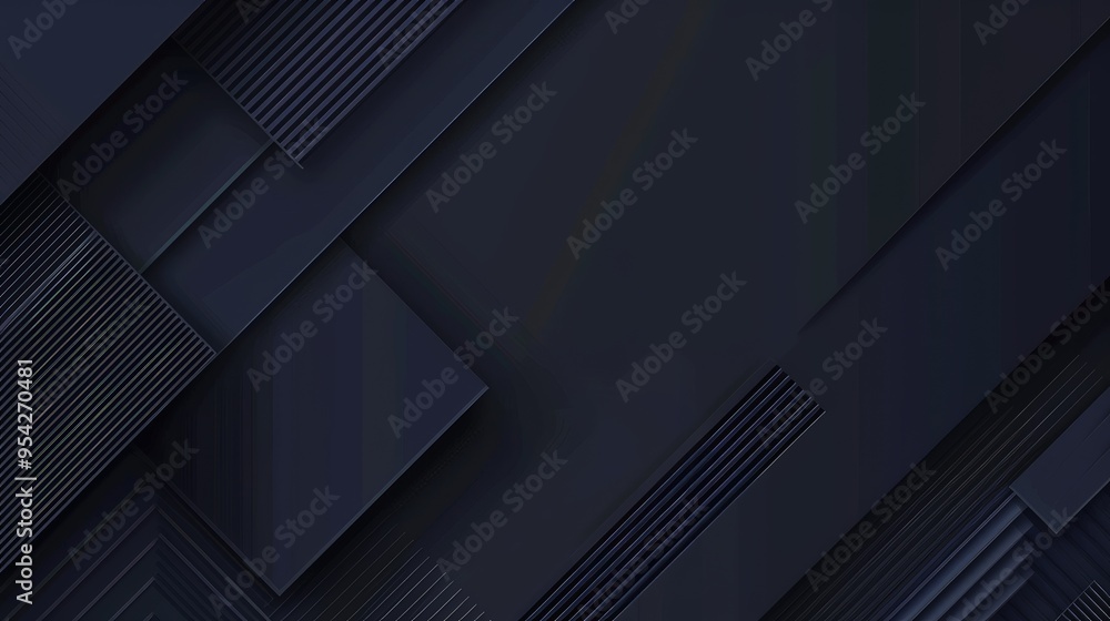Poster a dark, abstract geometric background with layered shapes and lines.