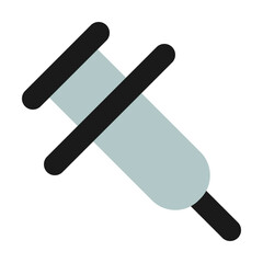 Syringe Icon in Bulk Style Suitable for Web, Apps, Presentation, or Printable Meanings
