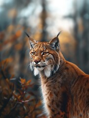 Obraz premium Close Up Portrait of Mountain Lion, Cougar, Puma in Wilderness Habitat