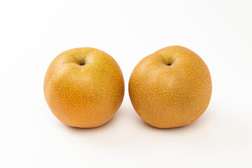 白背景に梨