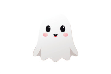 Cute Ghosts Vector, Spooky Season, Halloween, 
Cute Ghosts with pumpkin Vector.cute cartoon ghost set on white background.