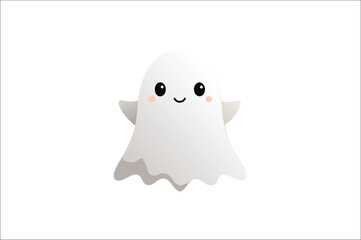 Cute Ghosts Vector, Spooky Season, Halloween, 
Cute Ghosts with pumpkin Vector.cute cartoon ghost set on white background.