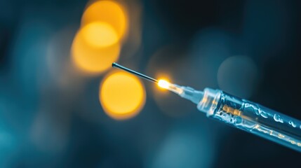 Close-up of an endoscope tip with fiber-optic lights, resting on a sterile field, shallow depth of field, no people