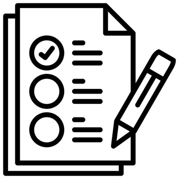 checklist document pencil outline clip art preview