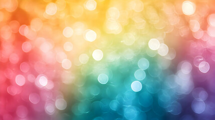 Fototapeta premium Abstract Rainbow Bokeh Background with Soft Blurred Lights