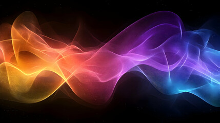 Fototapeta premium Abstract Colorful Waves with Glowing Lights