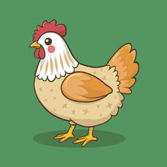 hen  vector illutration
