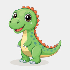 a cute dinosaur vector