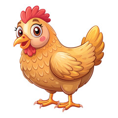 cute hen vector art