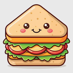 cute sandwich vector art