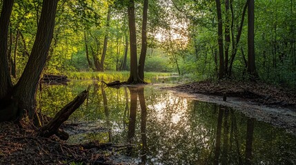 Tranquil Forest Reflections