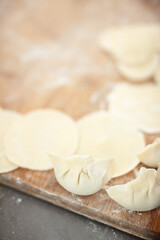 Chinese traditional food: making dumplings