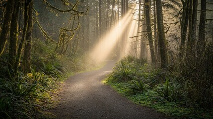 Obraz premium Sunlight Through the Trees