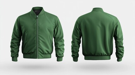 Blank green jacket mockup
