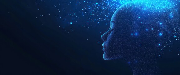 Digital Art Portrait with Particles