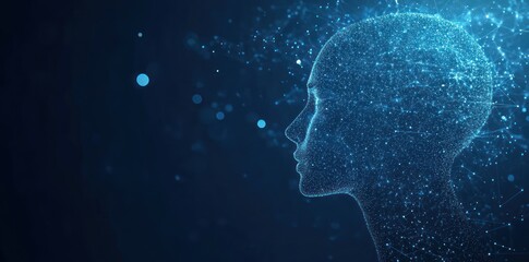 Obraz premium Digital Human: A Futuristic Portrait of Artificial Intelligence