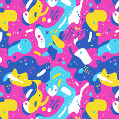 Cute Colourful Doodle Background Digital download